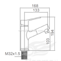 Pull Out Hot And Cold Basin Faucet